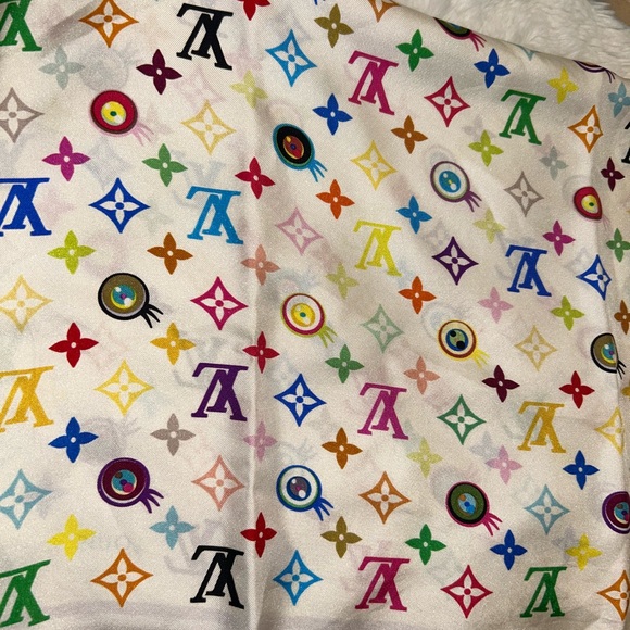 Louis Vuitton Murakami Eye Love Multicolor Silk Scarf - Picture 5 of 9